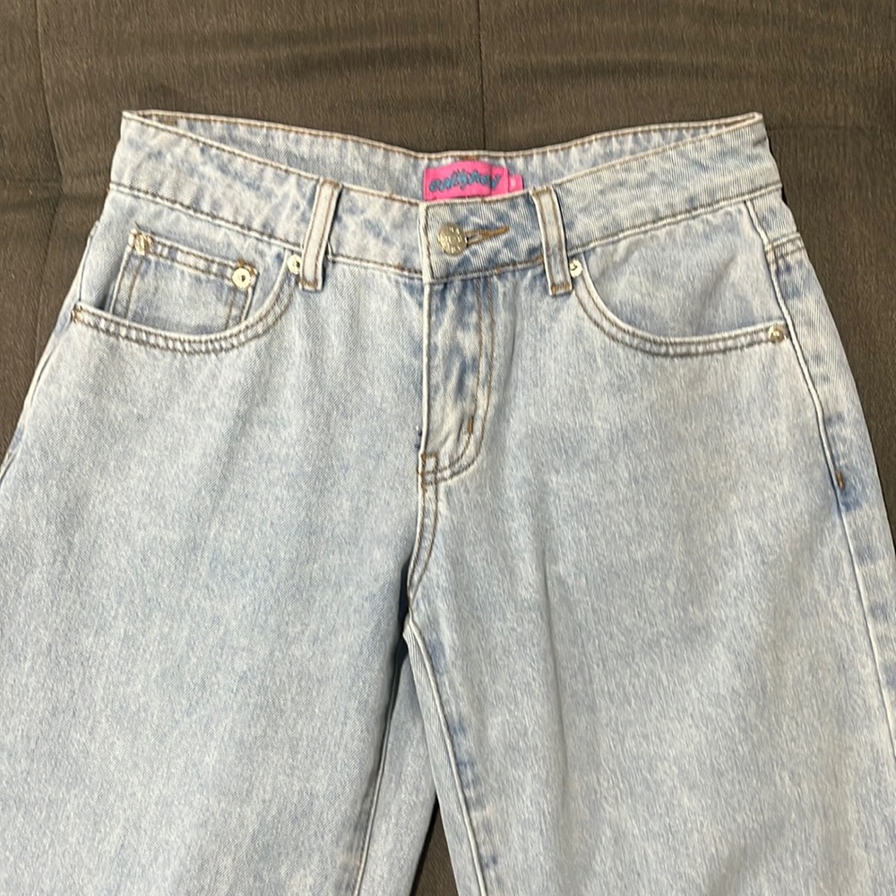 Edikted Raelynn Light Blue Wide Leg Jeans